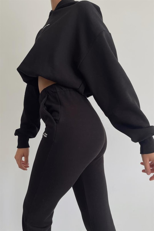 La Jogger Eşofman Takım Siyah
