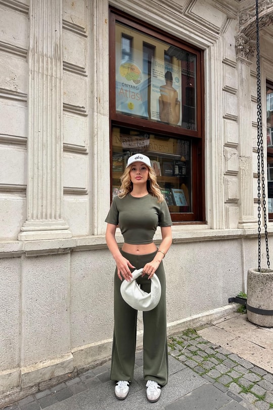 Modal Kısa Kol Takım Haki