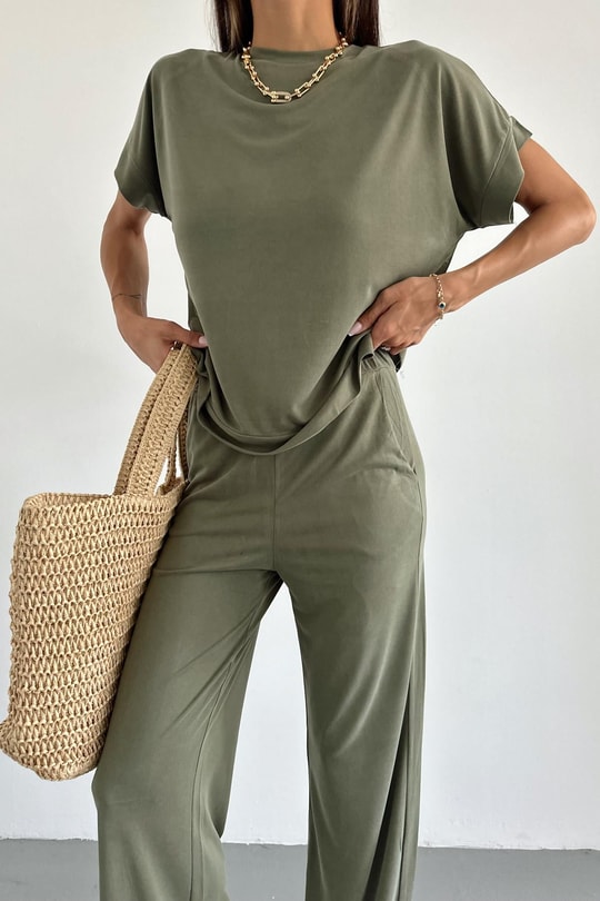 Modal Tshirt Takım Yeşil