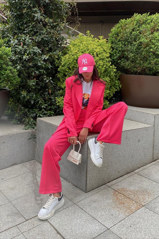 Oversize Palazzo Takım Pembe