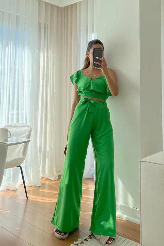 Palazzo Büstiyer Takım Benetton Yeşili