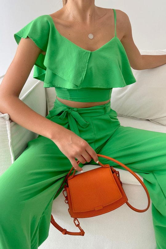 Palazzo Büstiyer Takım Benetton Yeşili