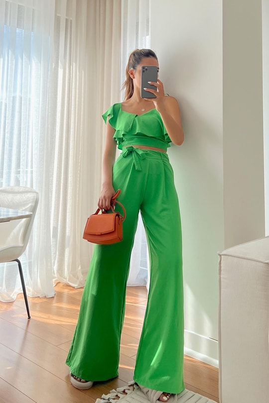 Palazzo Büstiyer Takım Benetton Yeşili