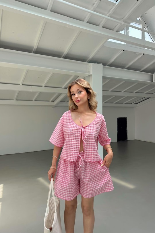 Pötikare Şortlu Takım Pembe