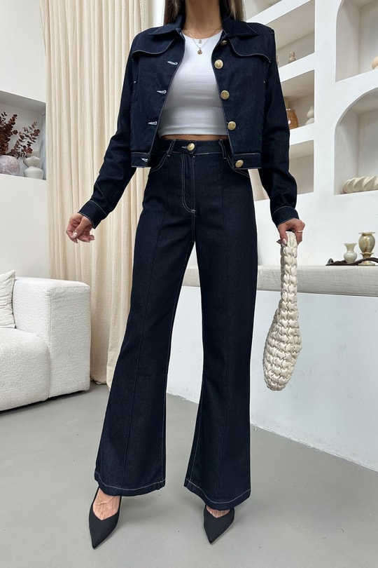 Premium Jean Takım Lacivert