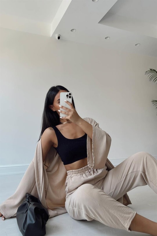 Salaş Kimono Takım Bej