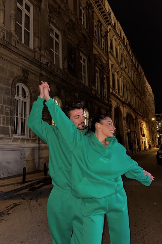 Sport Kapüşonlu Jogger Takım Yeşil