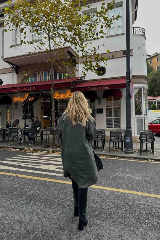 Triko Elbiseli Takım Antrasit