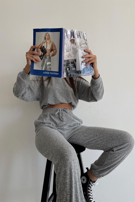 Triko Jogger Comfort Takım Gri
