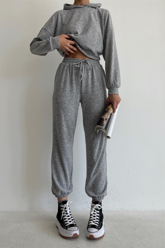 Triko Jogger Comfort Takım Gri