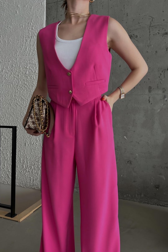 Yelekli Swanky Takım Pembe