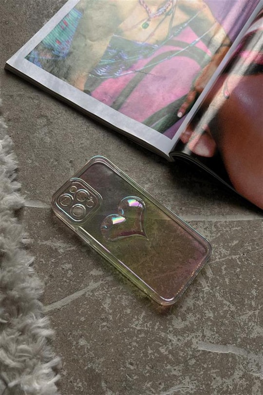Kalp Kabartmalı Telefon Kılıfı Iphone13Pro Sarı