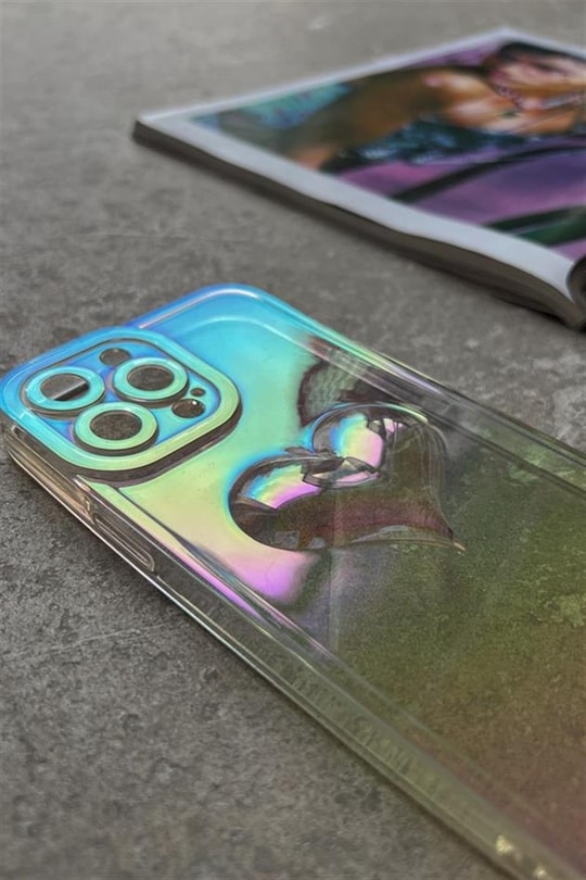 Kalp Kabartmalı Telefon Kılıfı Iphone13Pro Sarı