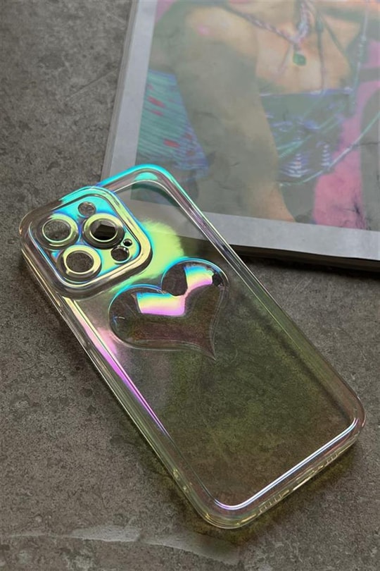 Kalp Kabartmalı Telefon Kılıfı Iphone13Pro Sarı