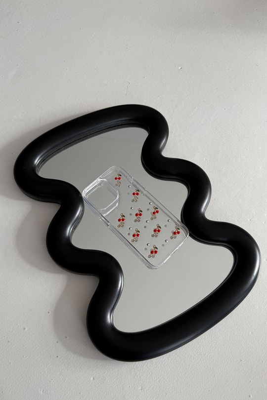 Silver Cherry Telefon Kılıfı Şeffaf Beyaz