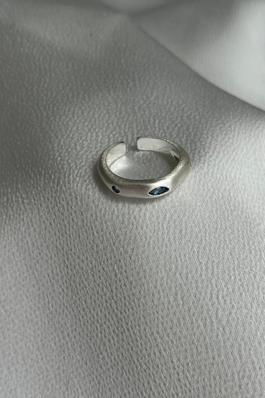 Silver Mat Yüzük Ekru