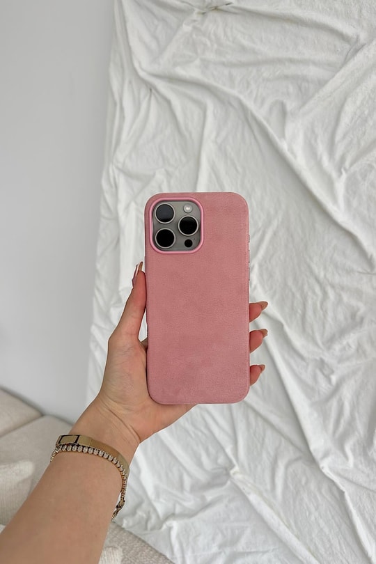 Velvet Telefon Kılıfı Pudra