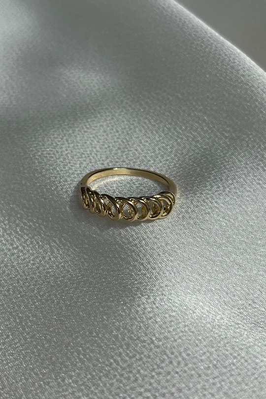 Zincir Taşsız Yüzük Gold
