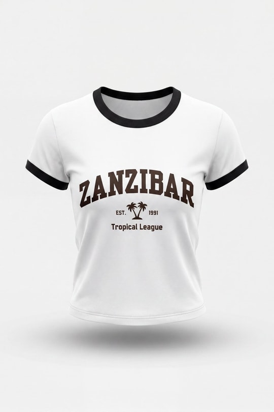 Baskılı Kısa Kol Tshirt Ekru Tişört