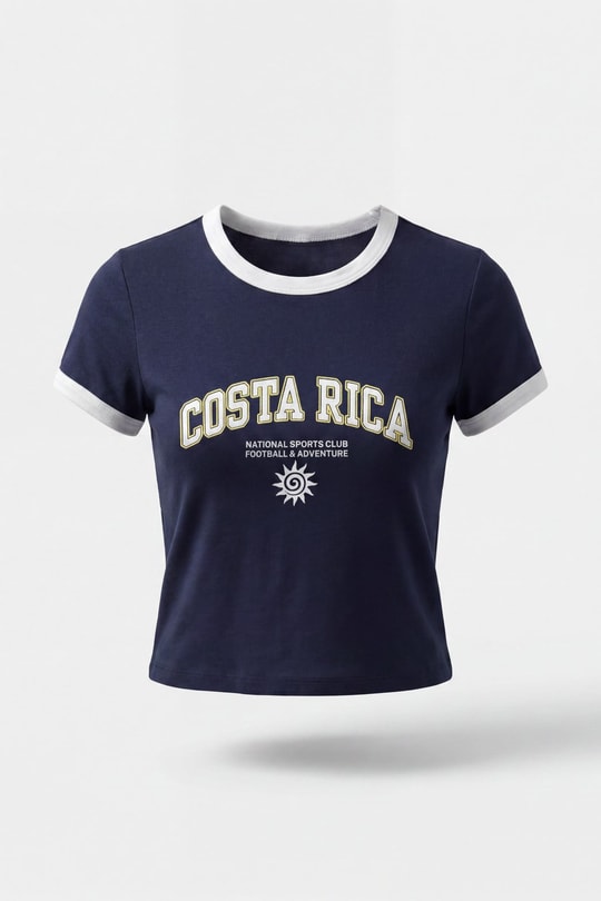 Baskılı Kısa Kol Tshirt Lacivert Tişört
