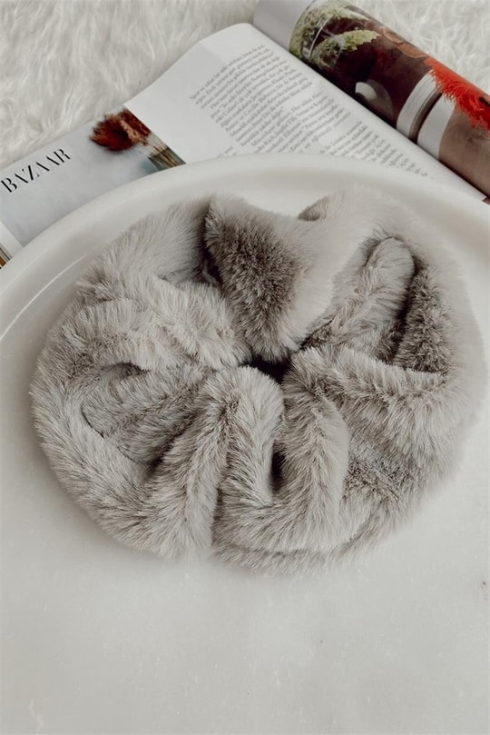 Yumoş Scrunchie Toka Gri