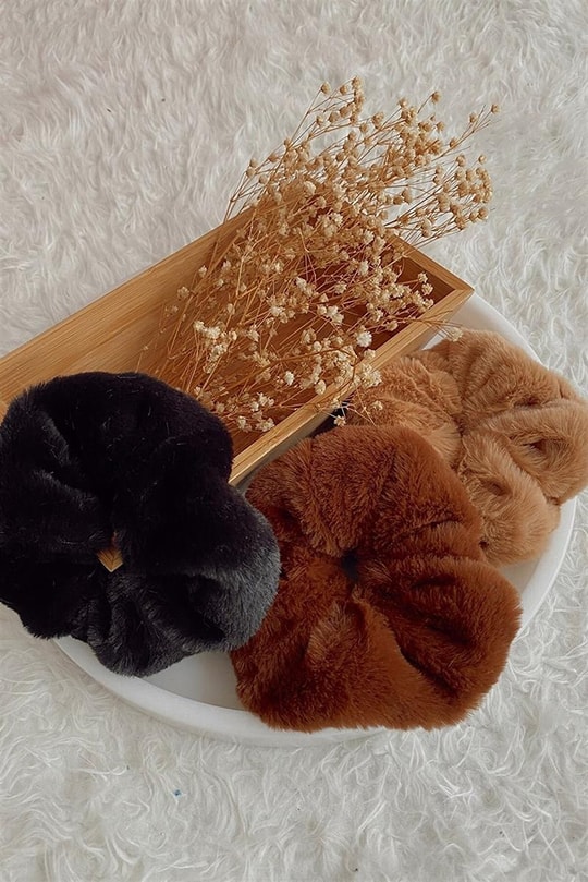 Yumoş Scrunchie Toka Siyah