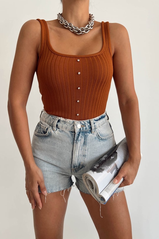 3lü Taş İşlemeli Crop (Renk Dağılımı Karışıktır) STANDART