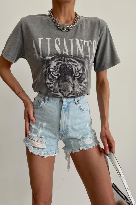 Alısaınts Yıkamalı Tshirt Antrasit