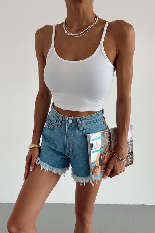 Askılı Bralet Beyaz