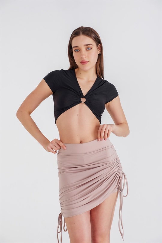 Circle Odisei Crop Siyah