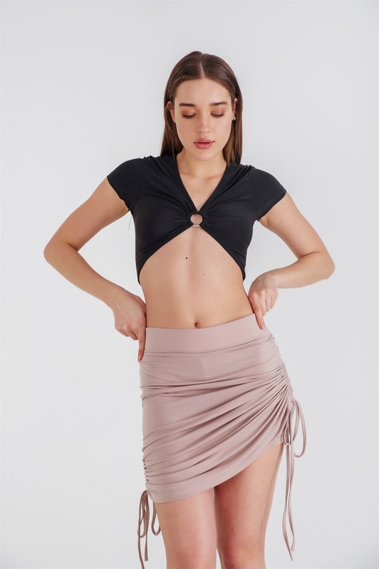 Circle Odisei Crop Siyah