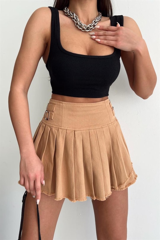 Kalın Askılı Crop Top Siyah