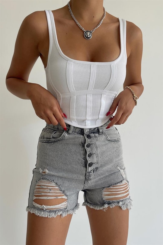 Korse Mini Top Beyaz