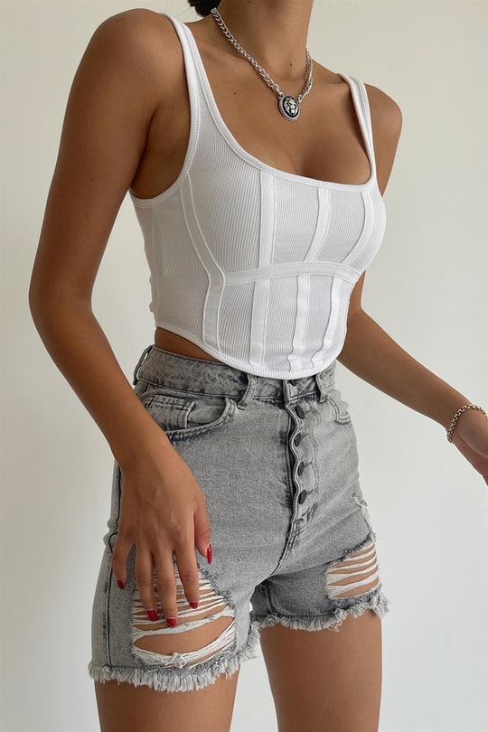 Korse Mini Top Beyaz