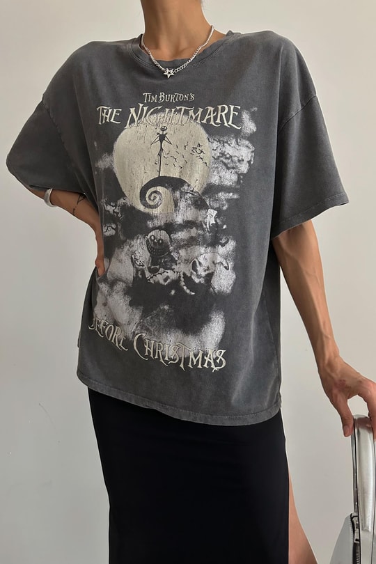Nightmore Yıkamalı Tshirt Antrasit