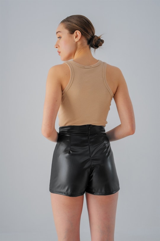 Ribana Detaylı Crop Top Taş