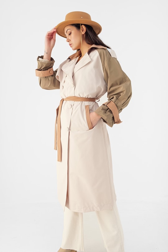 Garnili Oversize Trençkot Bej