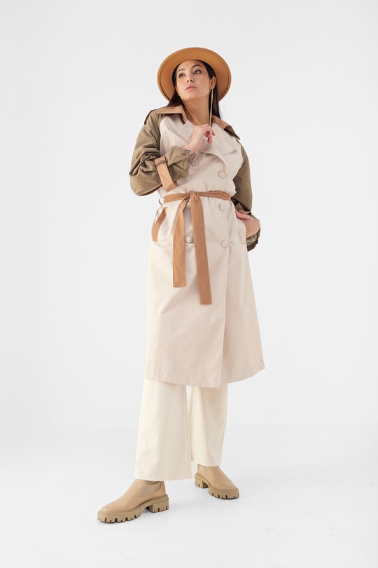 Garnili Oversize Trençkot Bej