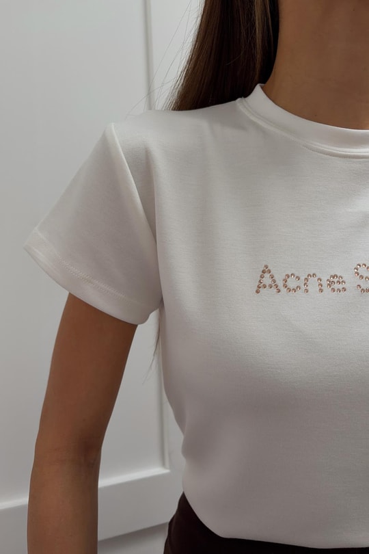 Acne Studios Tshirt Ekru