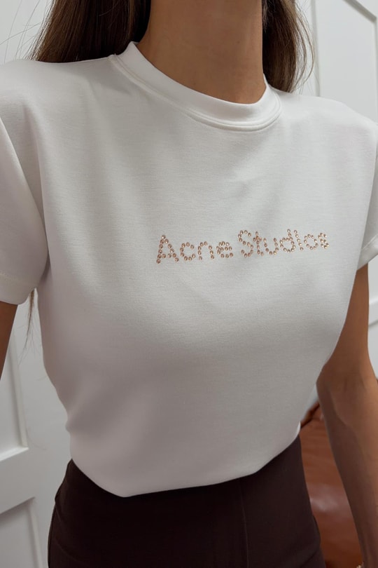 Acne Studios Tshirt Ekru