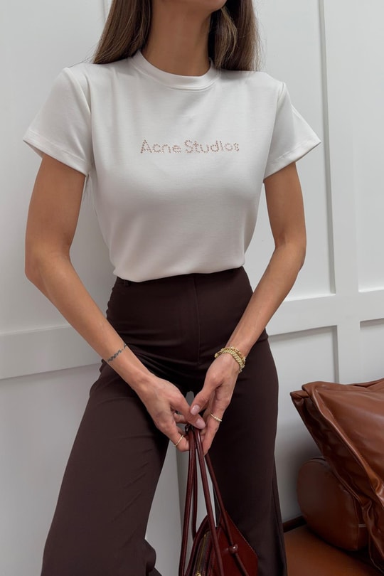 Acne Studios Tshirt Ekru