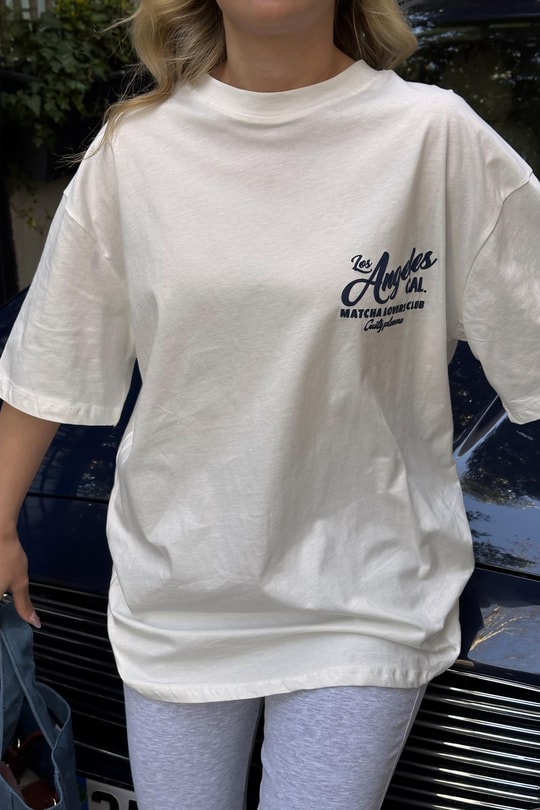 Angeles Oversize Tshirt Beyaz