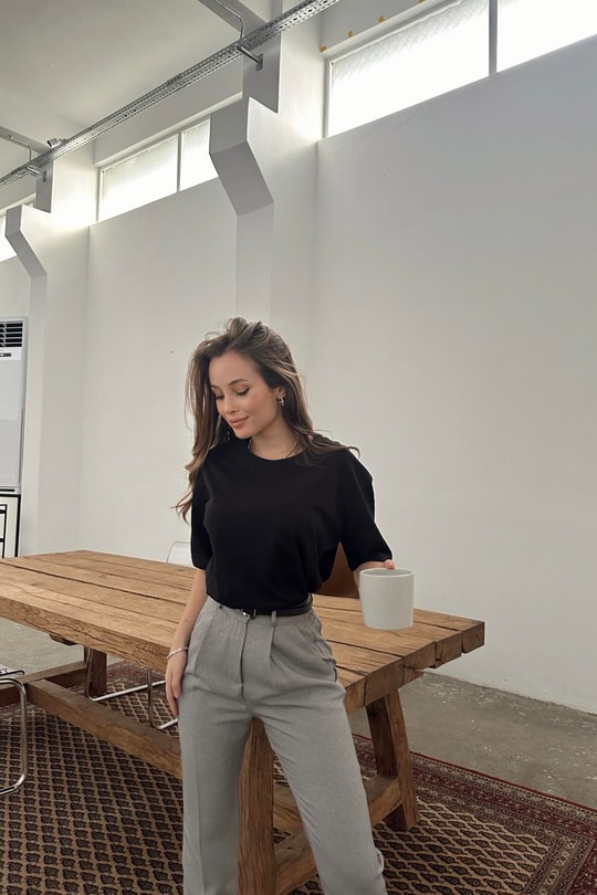 Basic Kısa kol tshirt Siyah