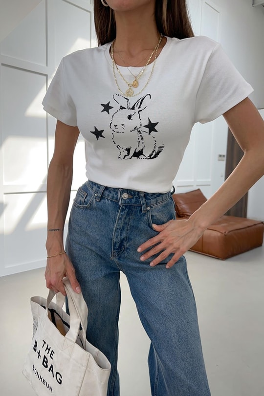 Bunny Tshirt Ekru