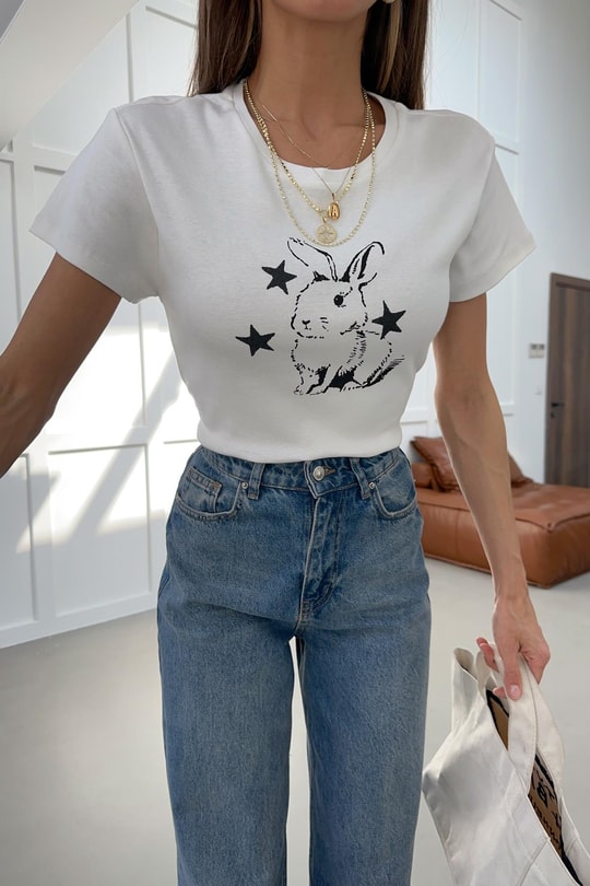 Bunny Tshirt Ekru