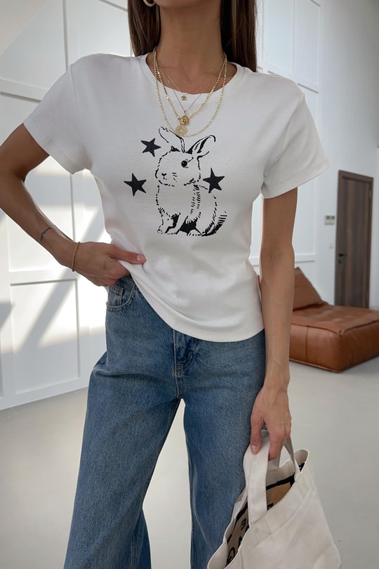 Bunny Tshirt Ekru