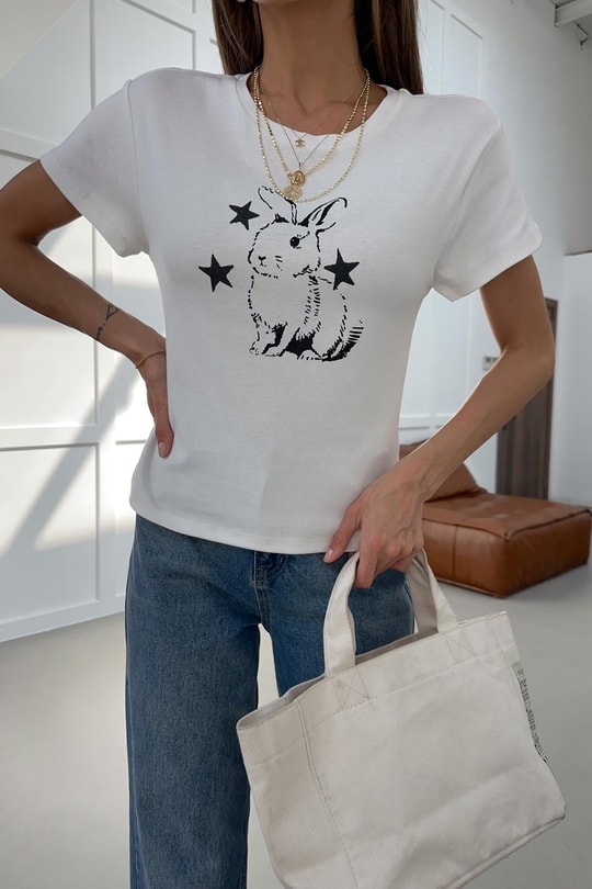 Bunny Tshirt Ekru