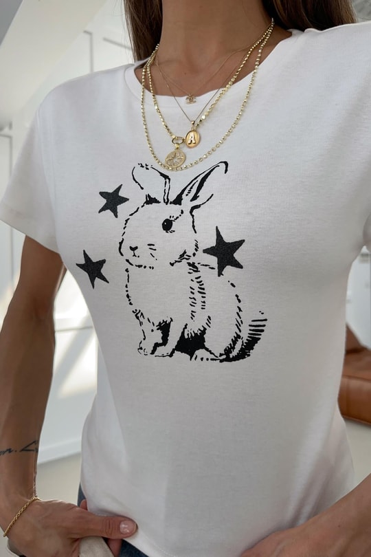 Bunny Tshirt Ekru