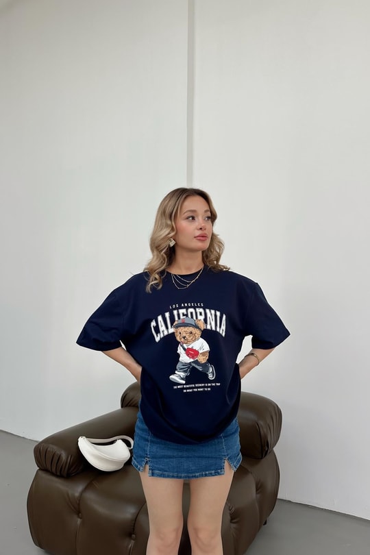 California Teddy Tshirt Lacivert