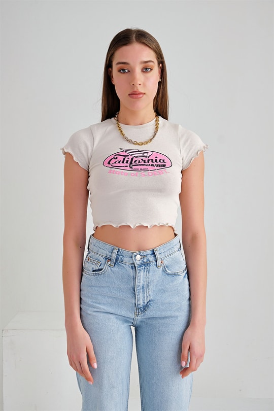 California Tshirt Bej